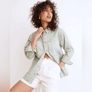 Madewell Denim Ames Oversized Shirt-Jacket:
Garment-Dyed Edition Size S